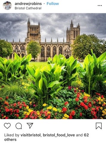 Instagrammerable Locations in Bristol - Bristol Cathedral and College Green